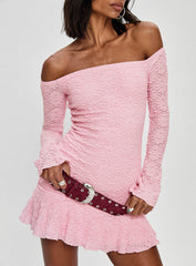Vancesca Long Sleeve Mini Dress Pink