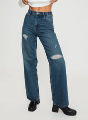 Beetle Ripped Jeans Mid Wash