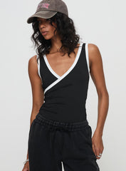 Fiorah Bodysuit Black / White