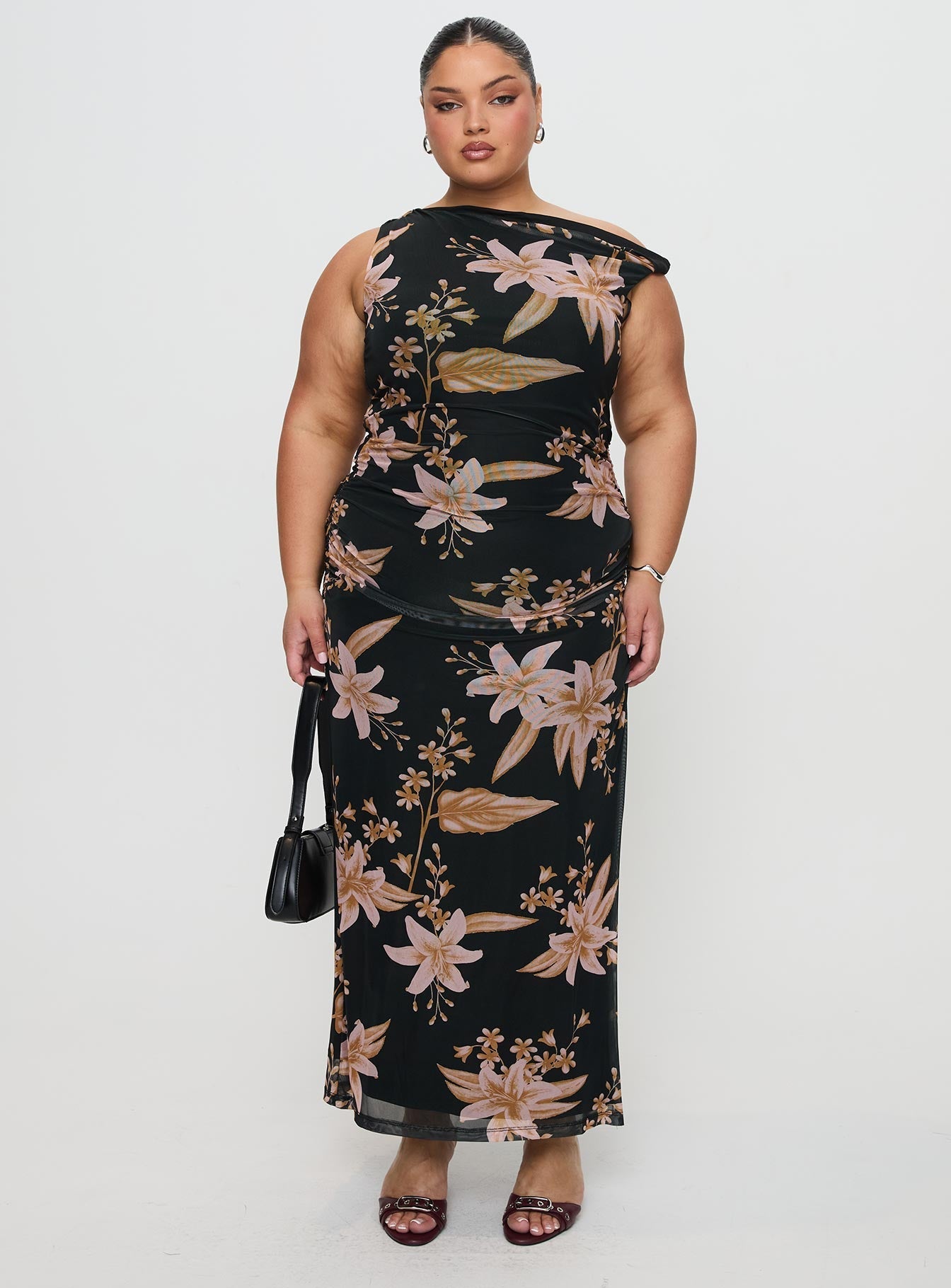 Goldrush Maxi Dress Black Floral