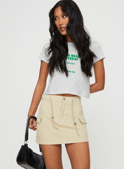 Torres Cargo Mini Skirt Beige