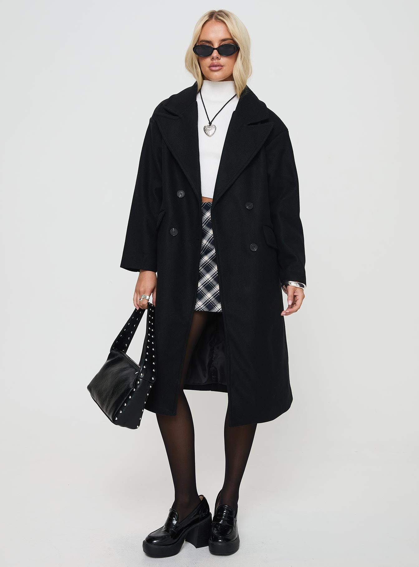 Inferno Longline Coat Black