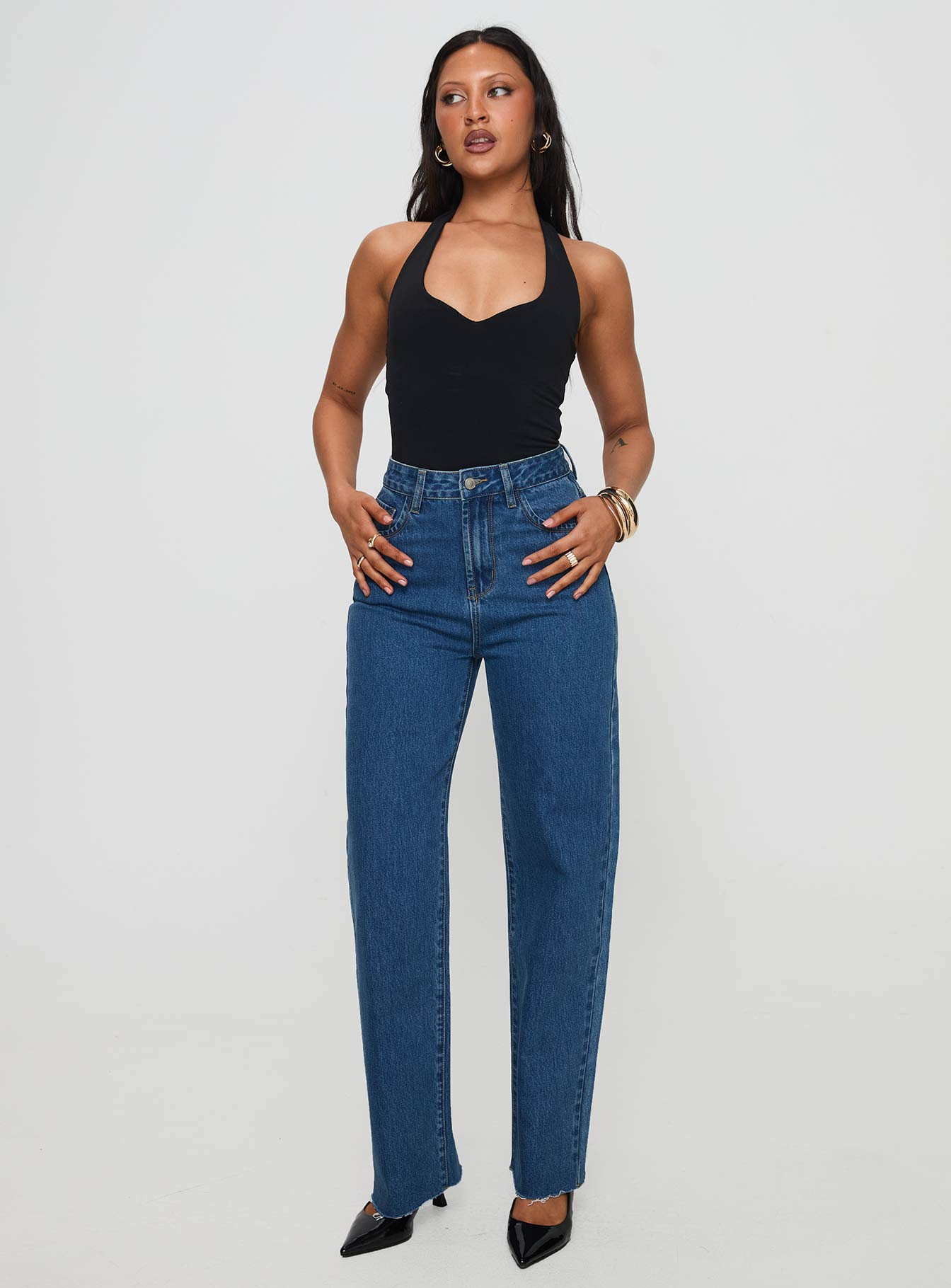 Kalinda Denim Jeans Mid Blue