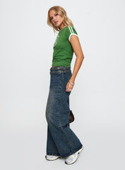 Baccarat Belted Denim Pant Dark Blue