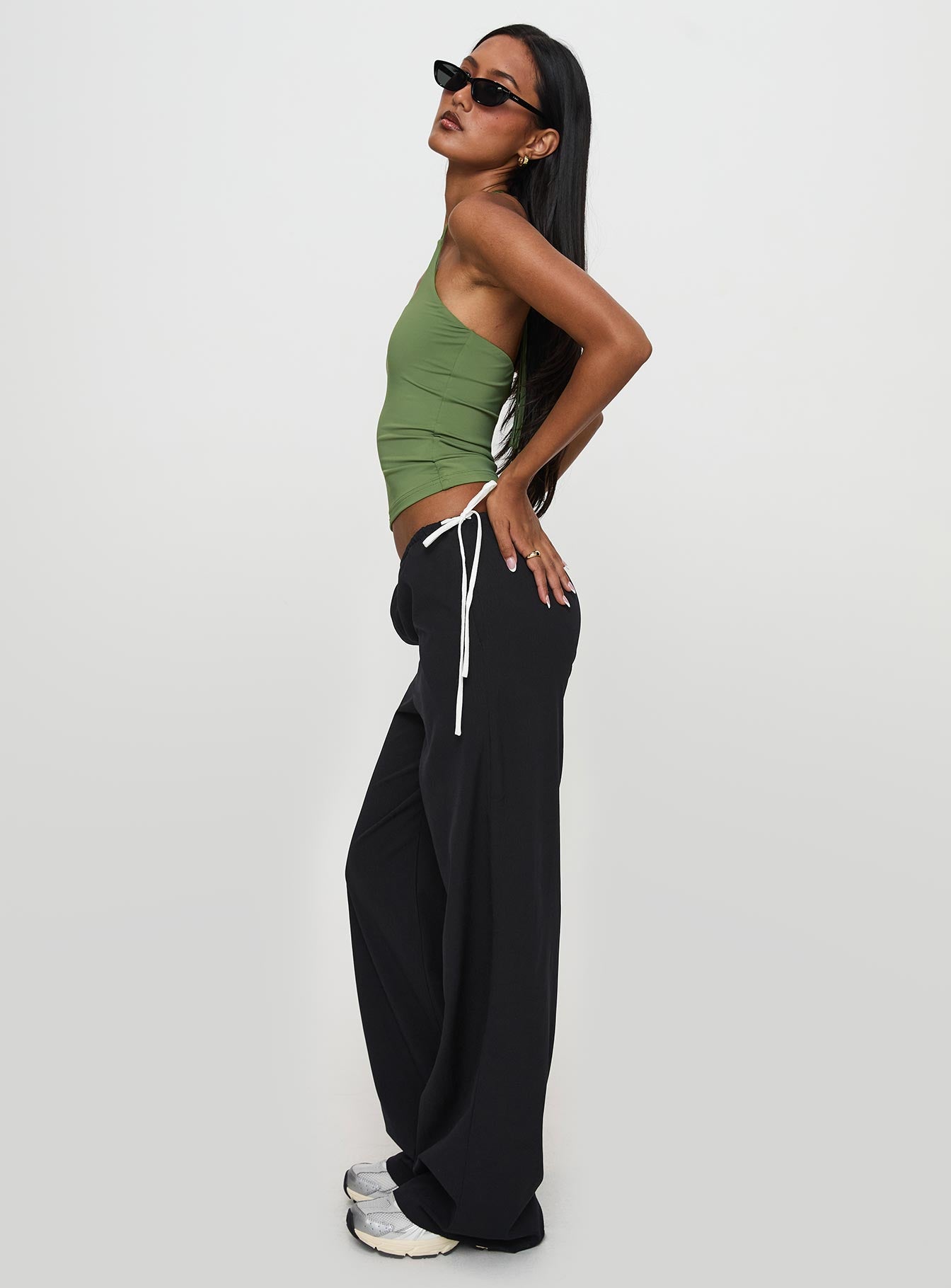 Sweet As Sugar Bow Pants Black / White