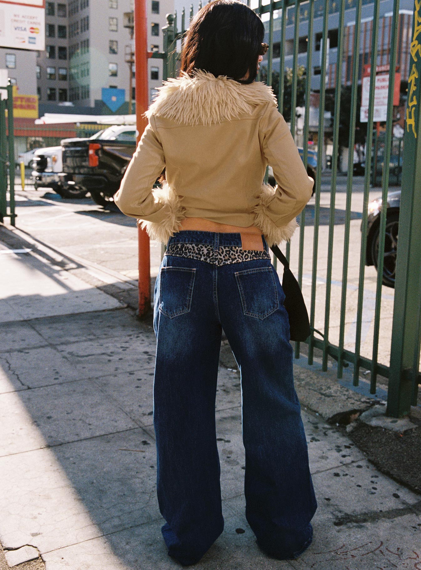 Savenna Jeans Dark Wash / Leopard