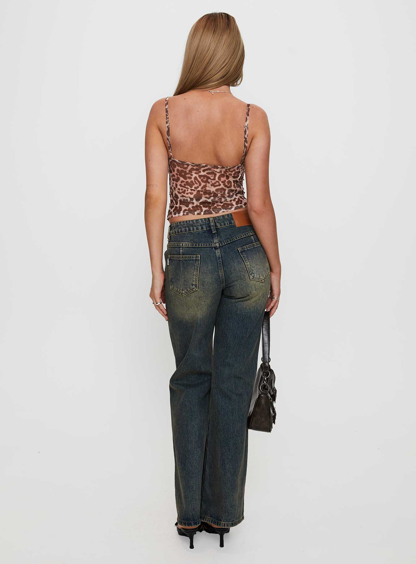 Inverness Pinched Detail Wide Leg Jean Tea