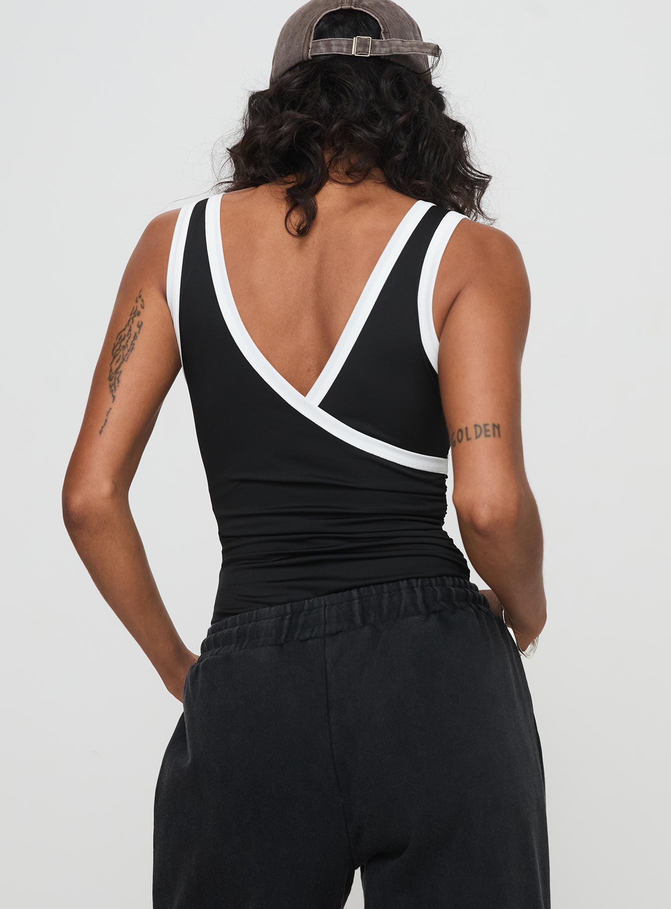 Fiorah Bodysuit Black / White