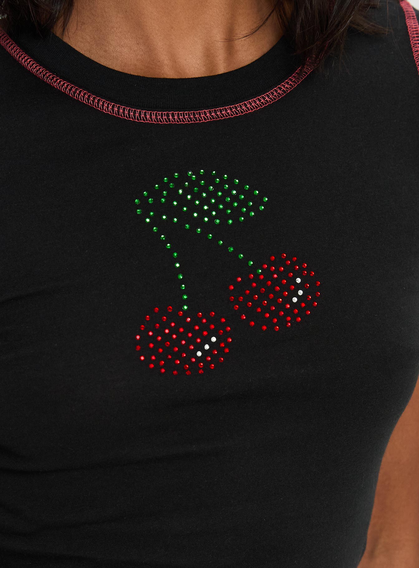 Cherrie Kisses Top Black